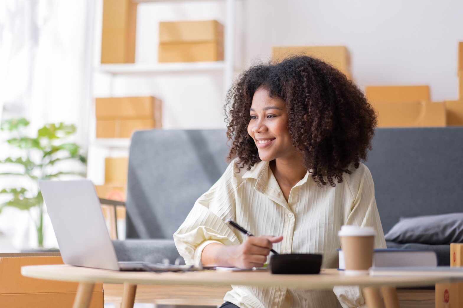 Woman asking "can I use a personal loan to start a business?" and discovering than she can