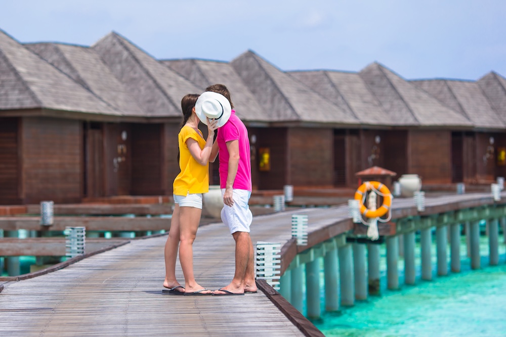 A couple on their honeymoon