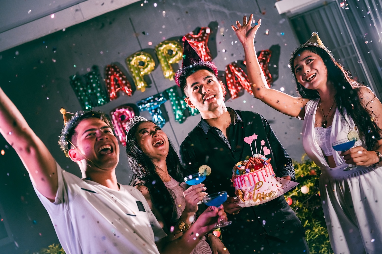 People celebrating at a birthday party