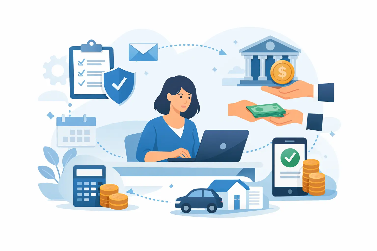 Online Borrowing Process Example Explained